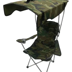 Cadeira Camping Portatil Dobravel Camuflada 150kg Com Teto