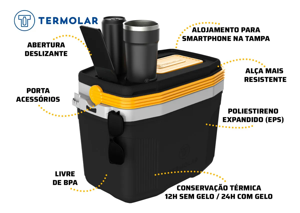 Caixa Termica Suv Cooler Com Alça 20 Litros