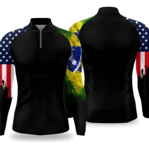 Camisa Camiseta De Pesca Com Proteção Uv50 Brasil I Eua