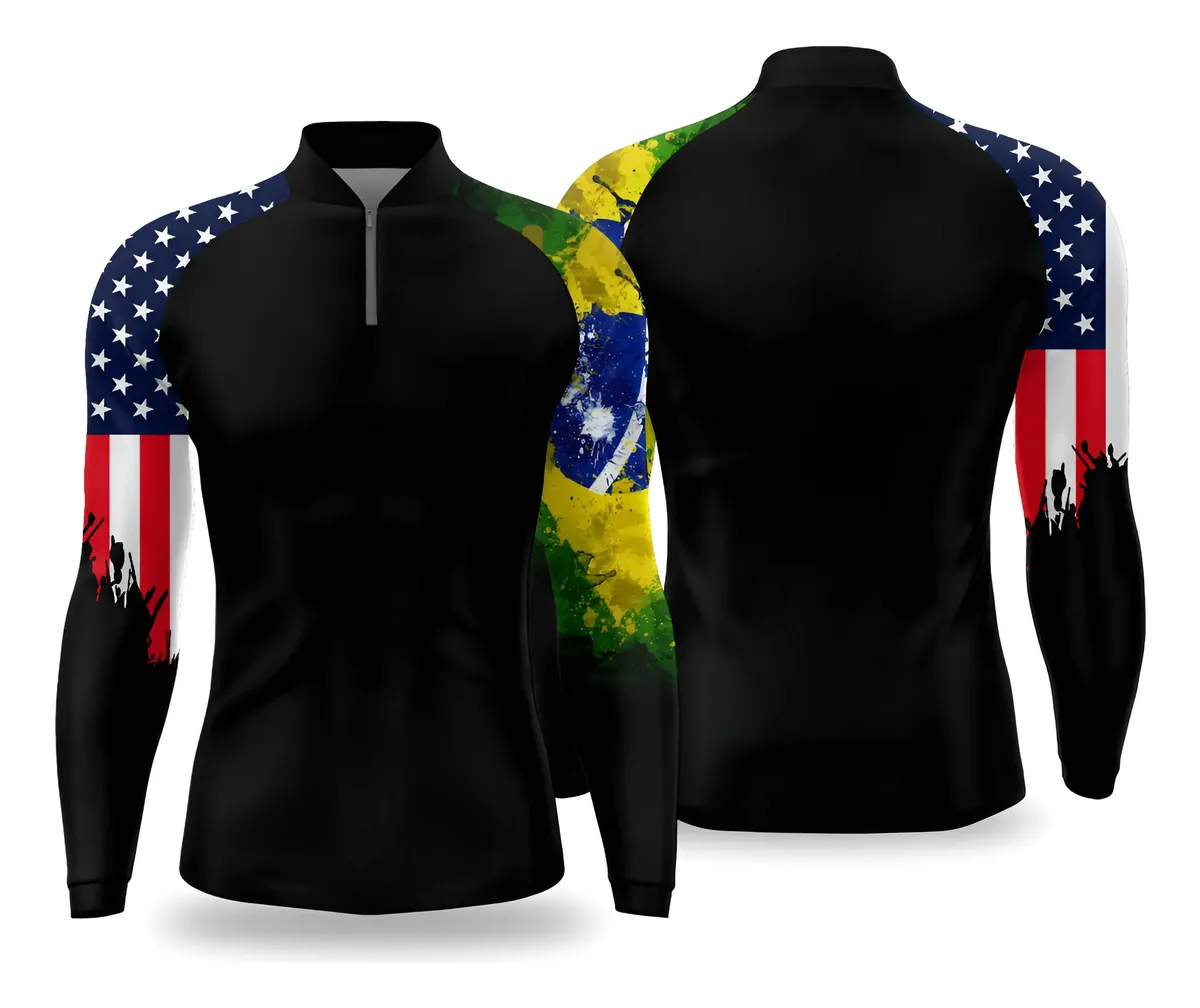 Camisa Camiseta De Pesca Com Proteção Uv50 Brasil I Eua