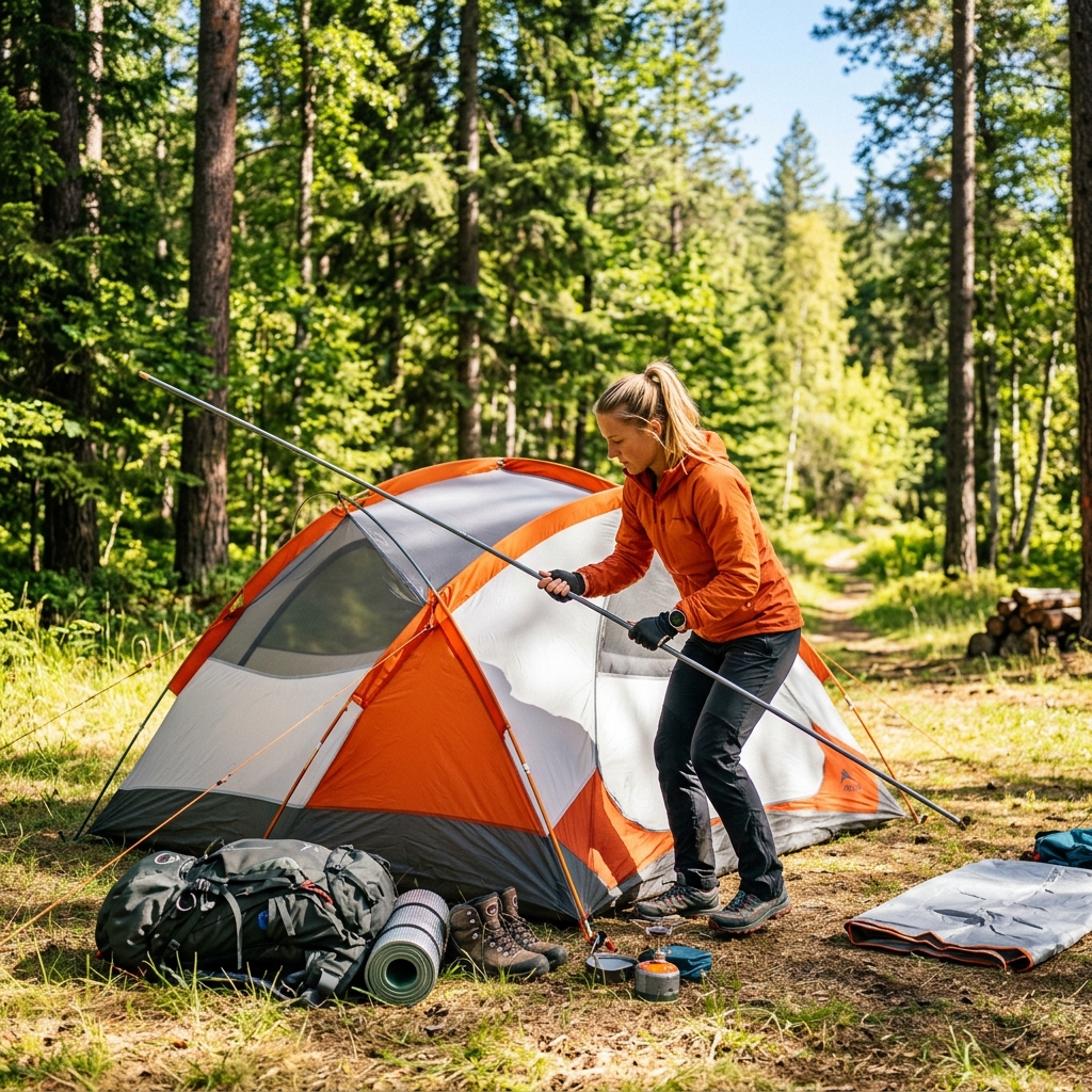 como montar barraca de camping