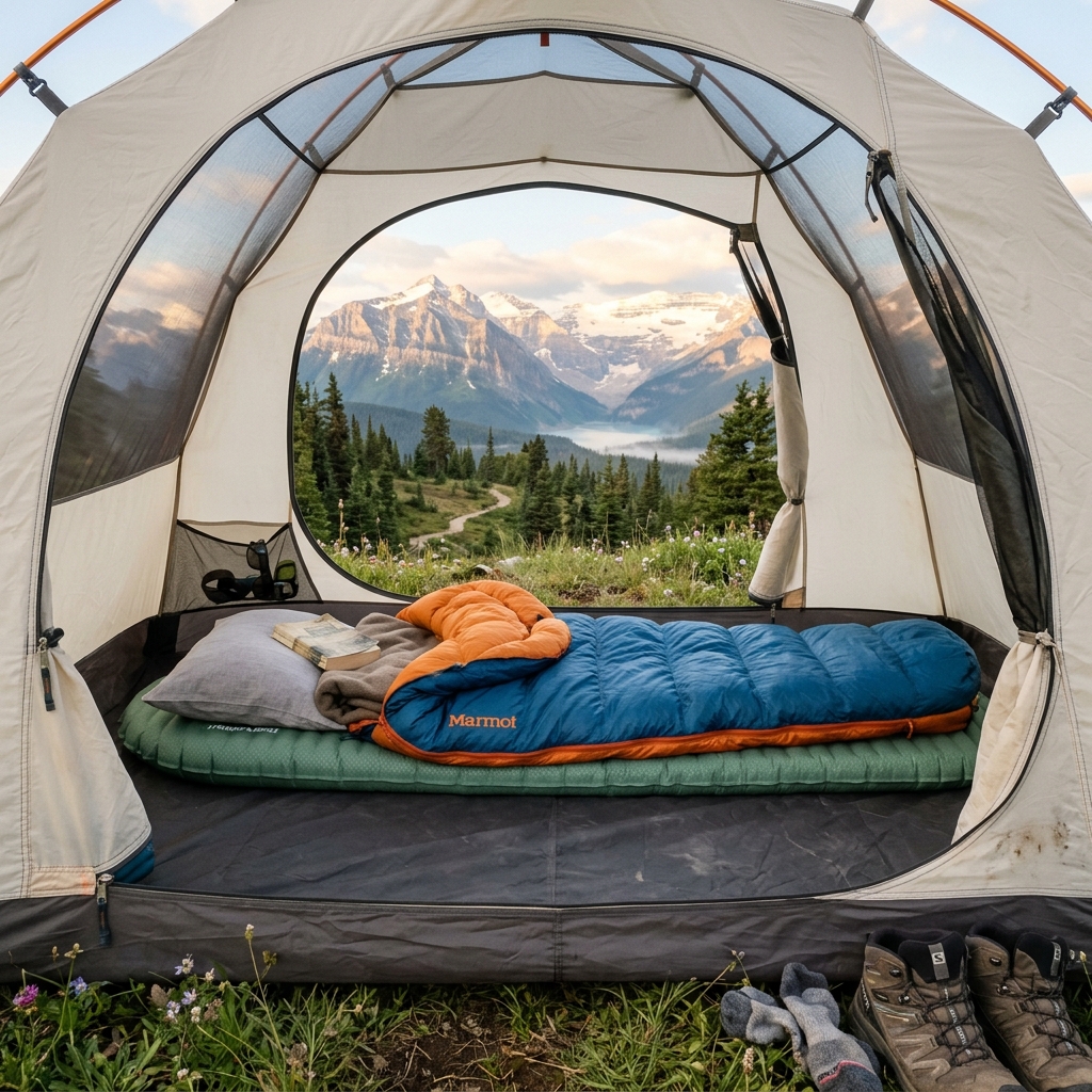 saco de dormir para camping
