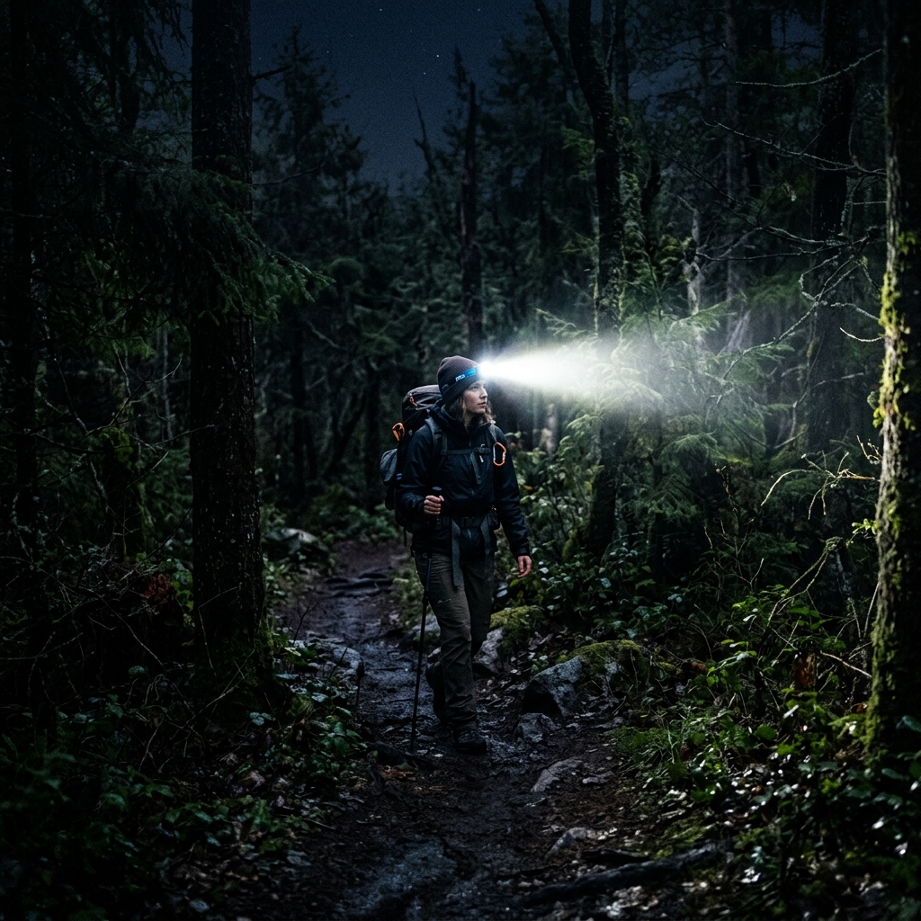 lanterna de cabeça para camping noturno