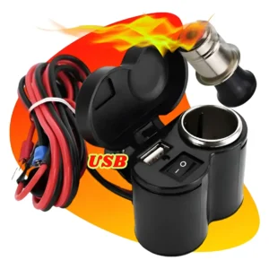 Carregador Celular P/ Moto Entrada Usb Isqueiro Prova Dagua