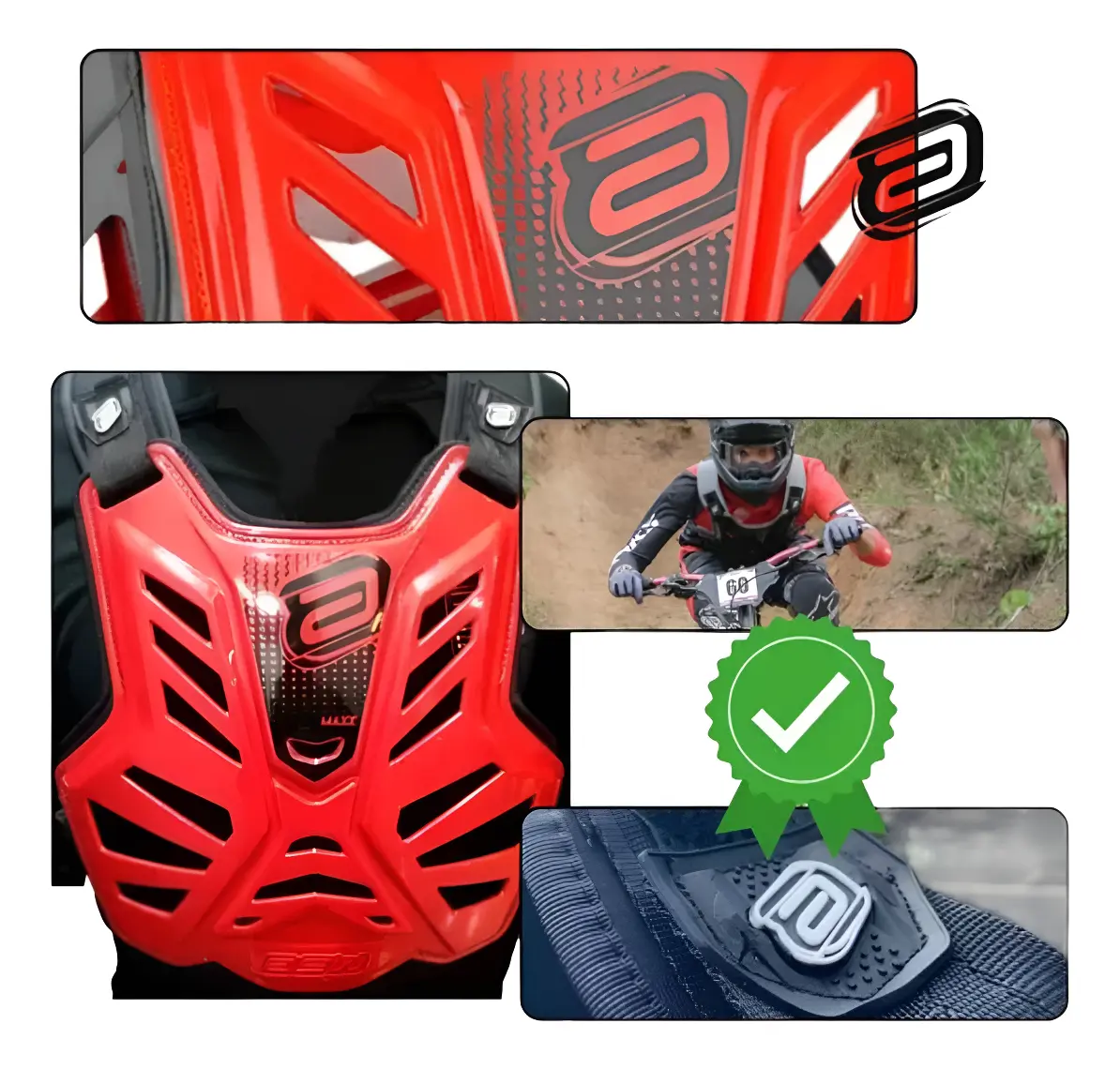 Colete Asw Maxx Lite Laranja Preto Cross Motocross Trilha