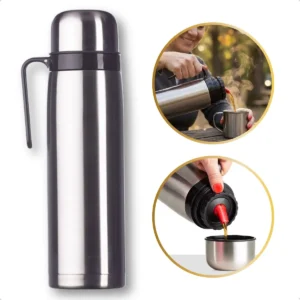 Garrafa Térmica Inox Resistente 1 Litro