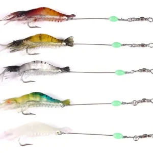 Kit 5 Iscas Camarão Artificial Robalo Tucunaré Corvina Top Cor foto LEGNA