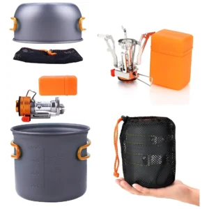 Mini Fogareiro Automático + Kit De Panelas 2 Pçs