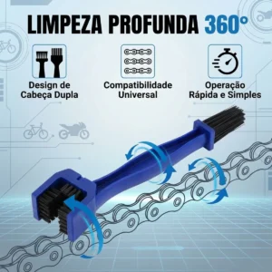 Escova Limpeza Limpa Corrente Transmissão Moto Bicicleta