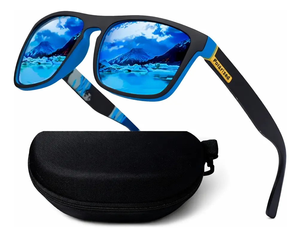 Óculos De Sol Pesca Viagem Preto Polarizado Proteção Uv