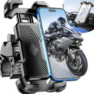 Suporte Celular Moto Bicicleta Guidão Bike Garra Resistente Reforçado Qualidade Ajustável Rotação 360°