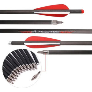 Kit 6 Flechas Seta 54cm Fibra De Carbono Para Besta Balestra