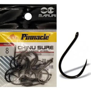Anzol Pinnacle Chinu Sure Sem Farpa 08 Cart. 20pçs Maruri