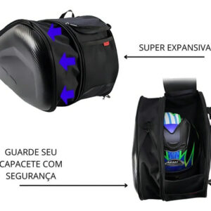 Alforje Baslu 58l Bauleto Lateral Preto Compatível Todas Motos