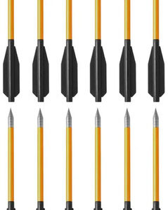 Kit 12 Flechas Mankung Mk-al65/12 De Alumínio P/ Arquearia