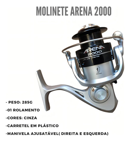 Molinete Marine Sports Arena 2000 Prateado
