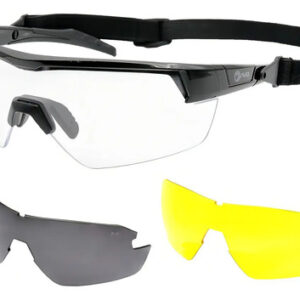 Óculos Táticos Avb T9096 Proteção Balística 3 Lentes Antiembaçantes Preto