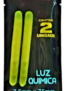 Luz Química Verde Limão 7,5cm Neon Machado Para Pescaria Noturna 10 Unidades