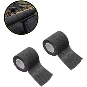 Kit 2x Fita Camuflagem Camotape Elástica 4,5 M X 5cm Preto