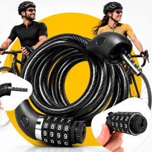 Trava Tranca Cadeado Segurança Bike Moto Capacete Com Senha