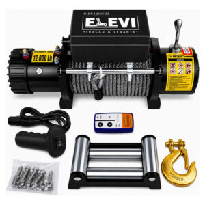 Guincho Elétrico 12000lbs Controle Remoto Jeep Troller 4x4