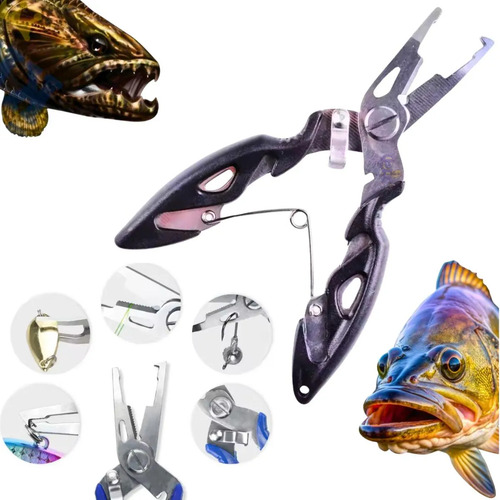 Alicate Tesoura Para Pesca Trocar Garateia Split Ring Anzol