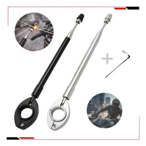 Antena Corta Pipa Anti Cerol Retrátil Aço Inox Guidão Moto