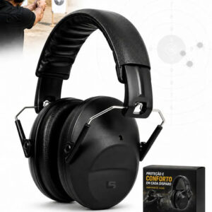Abafador Tiro Esportivo Tático Airsoft Militar Protetor Ruído Ajustável Competição Teste Balistico Earmuff Anti-noise Atenuação Flexível Ouvido Auricular Proteção Auditiva Auditivo Som Arma 28 Db D.s