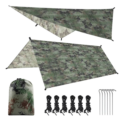 . .. Toldo De Lona Impermeável 3x3 M Para Rede, Camuflado /