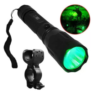 Lanterna Tática Foco Led Cor Verde Invisível Para Animais