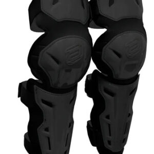 Joelheira Articulada Asw Image Strap Preto Moto Motocross Enduro Trilha