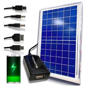 Placa Solar 6v 6w Com Usb Para Camping/carrega Celular