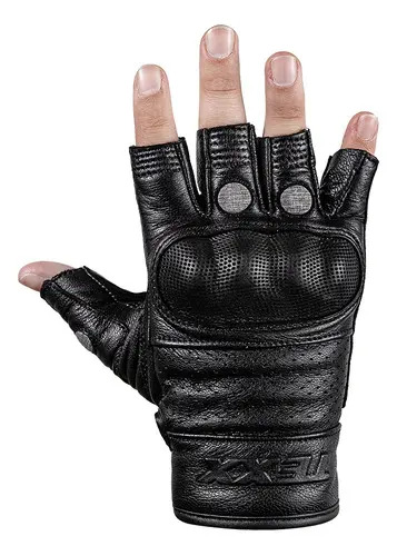 Luva Texx Liberty Harley Custon Couro Bovino Cor Preta Tamanho 3xl (4g) Unissex Urbano