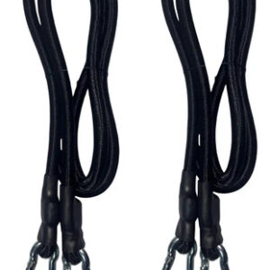2 Peças De Corda Elastica Reforçada 1,2m Mosquetão Aço Moto