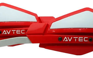Protetor De Mão Com Alma De Aluminio Avtec Vermelho/branco Motocross Trilha Lado Esquerdo/direito