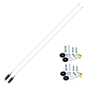 2 Antena Px 2,70 Metros Maria Mole + 2 Parafusos Anti-furto
