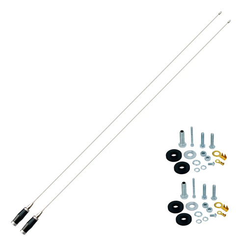 2 Antena Px 2,70 Metros Maria Mole + 2 Parafusos Anti-furto