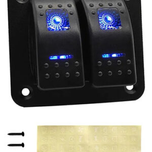 Painel Preto Supercubo 2 Botões 12v/24v Carro Barco Lancha Caminhão Rv