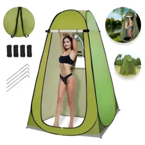 Barraca Banheiro Para Camping Ar Livre Tenda Portátil Grande Verde
