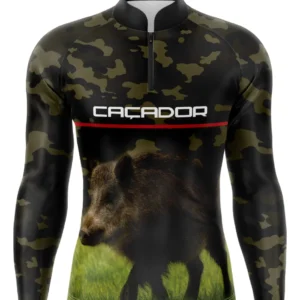 Camisa Camiseta Caçador Javali Caça Proteção Uv50+ Conforto