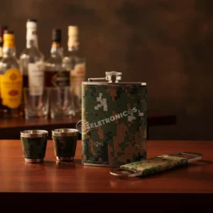 Cantil De Bolso Militar Exercito 250ml Porta Bebidas