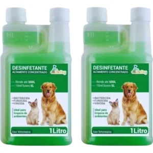 Kit 2x Desinfetante Pet Super Concentrado Herbal Be Dog 1l