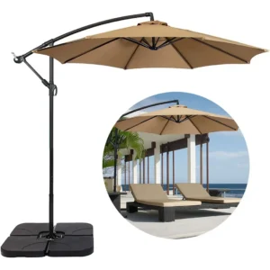 Ombrelone Guarda Sol Praia Jardim Lateral 3m Com Base 60l