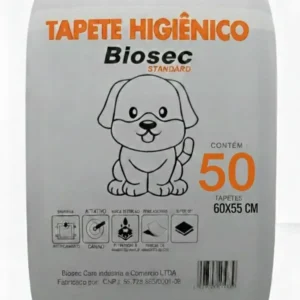 Tapete Higiênico para Cachorro 50 Unidades 60x55cm com Gel Absorvente Fralda Manta Pet Cão