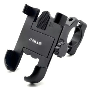Suporte Celular Com Carregador Para Moto Guidão Alumínio Articulado Preto