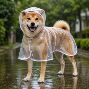 Capa De Chuva Para Cachorro Com Capuz Pet Eva Impermeável