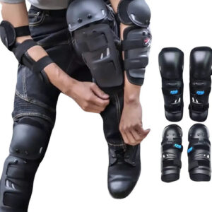 Joelheira Kit Caneleira Cotovelera Proteção Motoqueiro 4 Pç