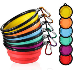 Comedouro Passeio Pet Retrátil Silicone Portátil 350ml Cachorro Gato