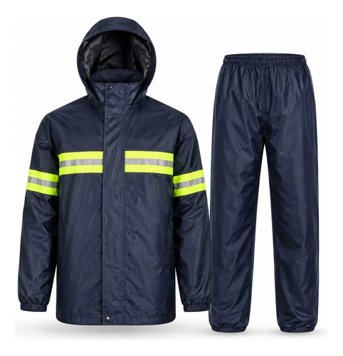 Capa De Chuva Motoqueiro Com Calça E Faixa Refletiva