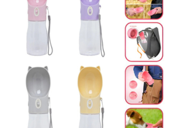 Garrafa Bebedouro Pets Cachorro Gato Portátil Passeio